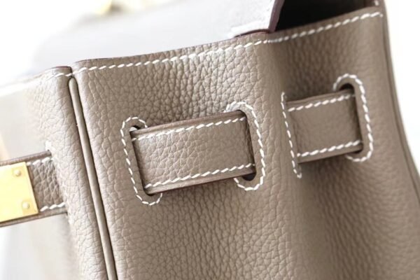 Hermes Kelly Togo CK18 Etoupe Grey Gold Hardware 28cm Full Handmade