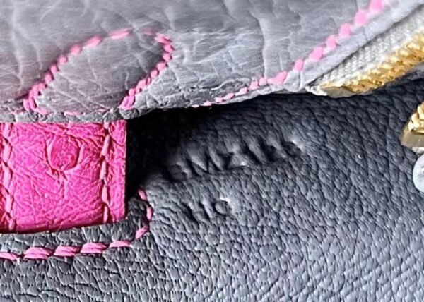 Hermes Kelly Ostrich 82 Agate grey & E5 Candy Pink Rose Gold Hardware 25cm Full Handmade