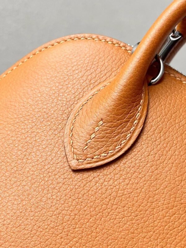 c4e78cf4522a6e3 Hermes Mini Bolide Evercolor 28 Caramel color & 09 Light Purple Silver Hardware 18cm Full Handmade