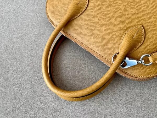 Hermes Bolide Epsom Leather 2S Sesame yellow Silver Hardware 26cm Full Handmade