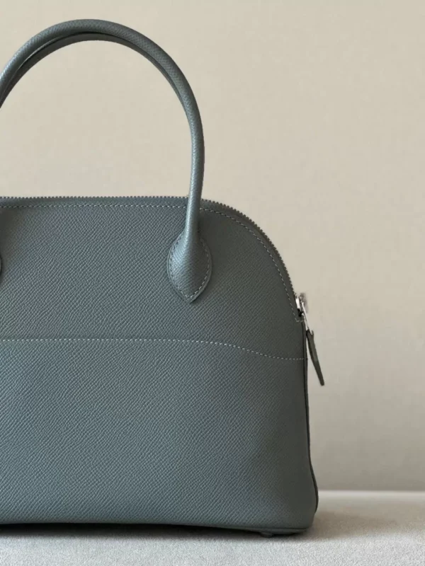Hermès Bolide Epsom 63 Almond green Silver Hardware 27cm Full Handmade