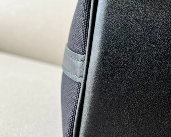 c6d87fd90a89234 Hermes Picotin Canvas & Swift Black Gold Hardware 18cm Full Handmade