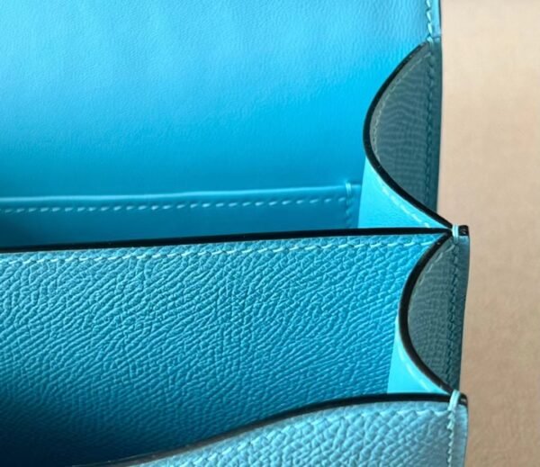 Hermes Constance Epsom P3 Candy Blue Enamel buckle Silver Hardware 18cm Full Handmade