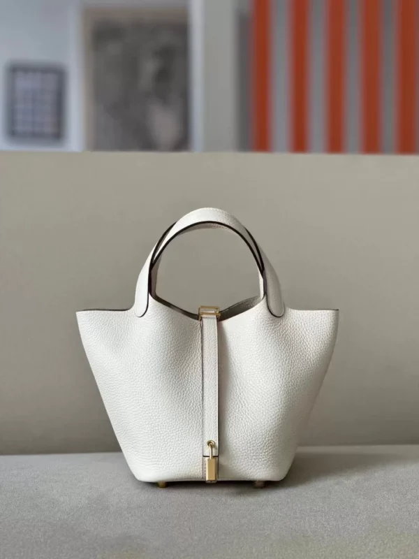 c8b8c153ea99bc5-jpg GPC Mode Picotin TC Leather I2 Creamy White Gold Hardware 18cm Full Handmade
