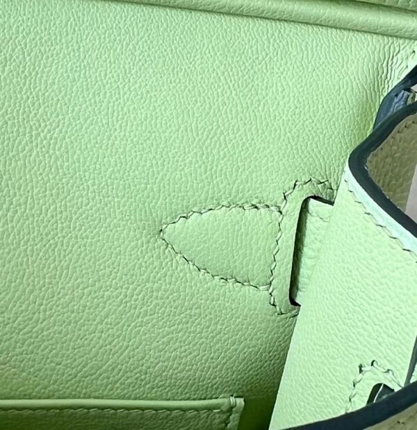 Hermes Kelly hac a dos Togo Y6 Fresh green Silver Hardware 22cm Full Handmade