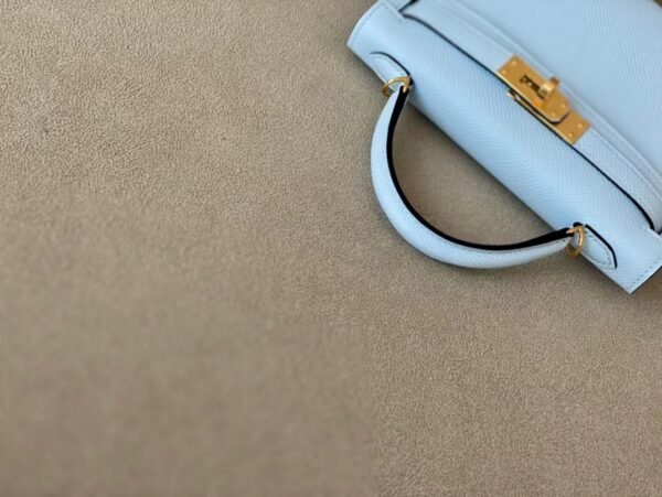 cad1e63a917cf5d Hermès mini Kelly Epsom 08 Light Blue Gold Hardware 19cm Full Handmade