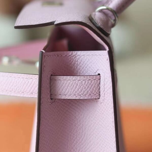 GPC Mode Mini kelly Epsom X9 Mallow purple Pink Silver Hardware 19cm Full Handmade