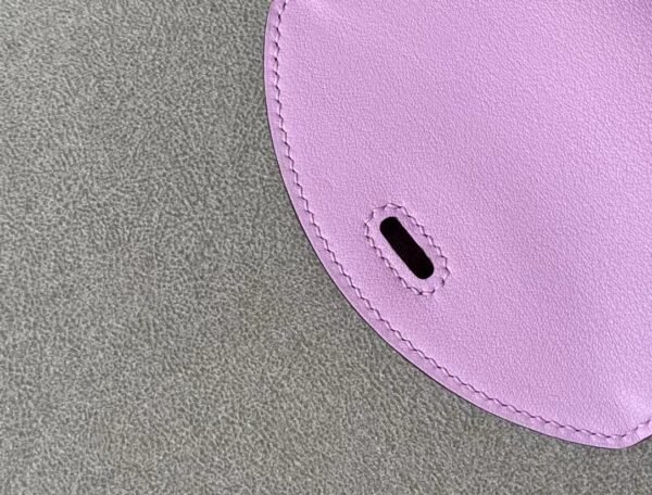 Hermès Mini Lindy Swift OM Tea Khaki & X9 mallow purple Gold Hardware 19cm Full Handmade