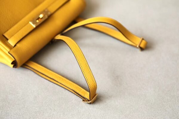 Hermès Kelly ado Togo 9D Amber yellow Gold Hardware 21cm Full Handmade
