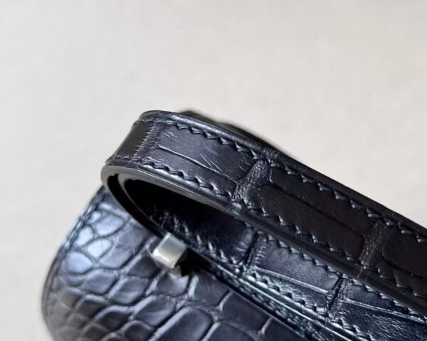 Hermes Constance Matte Alligator crocodile CK89 Black Silver Hardware 18cm Full Handmade