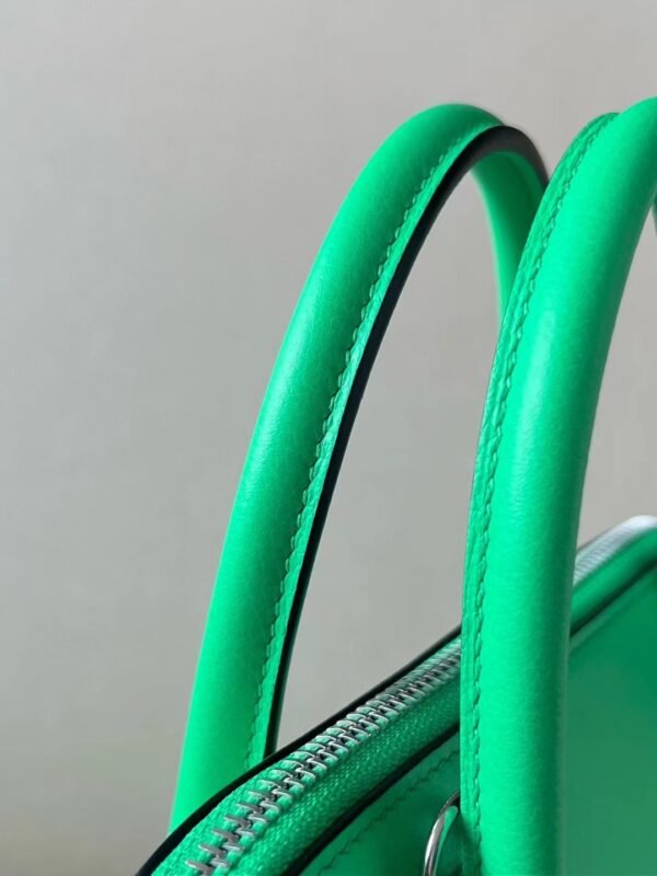 Hermes Bolide Evercolor 0Z fresh Green & 0S Light Green Silver Hardware 26cm Full Handmade