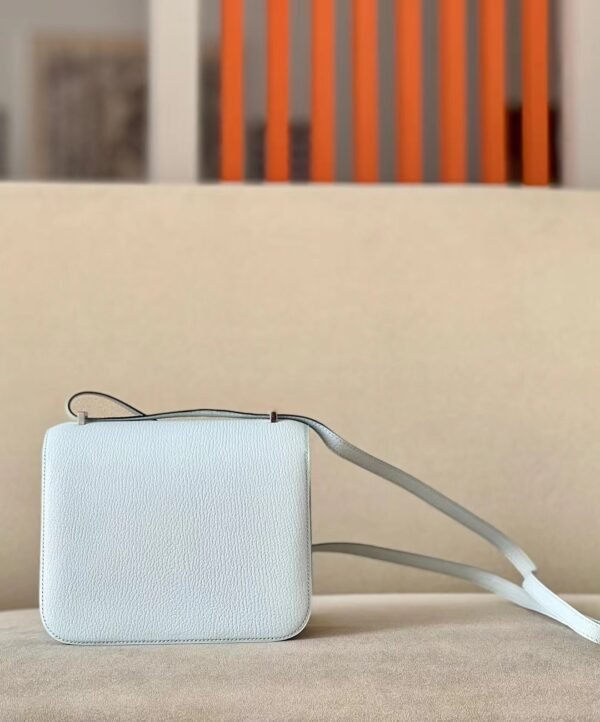 Hermes Constance Chevre TO Light Blue Silver Hardware 18cm Full Handmade