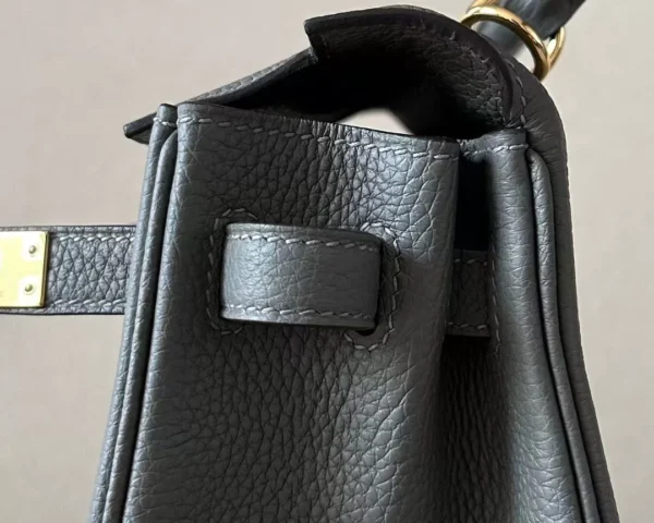 Hermès Kelly Togo 0L Deep Grey Noble grey Gold Hardware 25cm Full Handmade