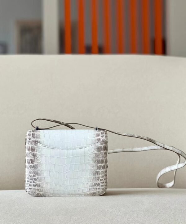 Hermès Constance Matte Niloticus crocodile 01 Himalaya Silver Hardware 18cm Full Handmade