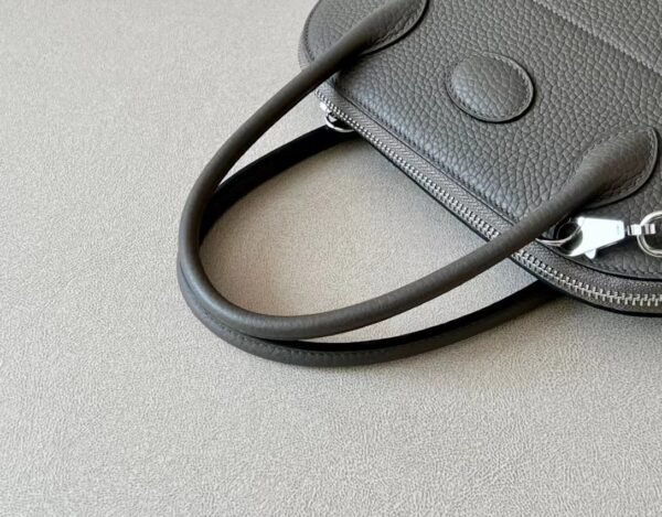 Hermes Bolide TC 8F tinware grey Silver Hardware 27cm Full Handmade