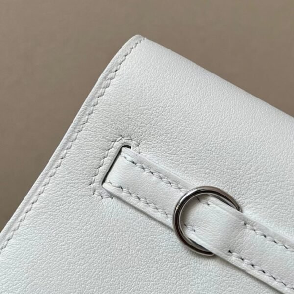 Hermès Kelly dance Swift 01 Pure White Silver Hardware 22cm Full Handmade