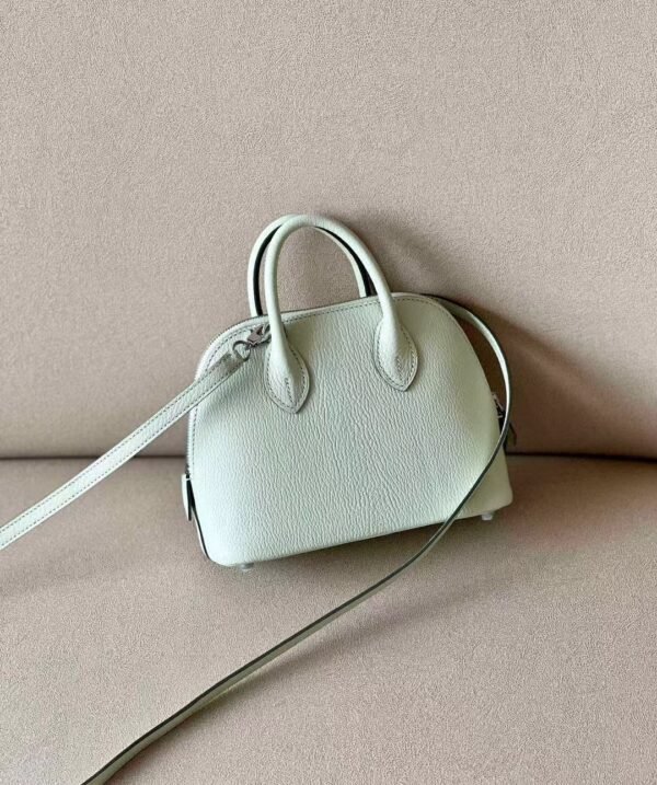 d3dee073d45b160 Hermès mini Bolide Chevre 0S Light green Silver Hardware 18cm Full Handmade
