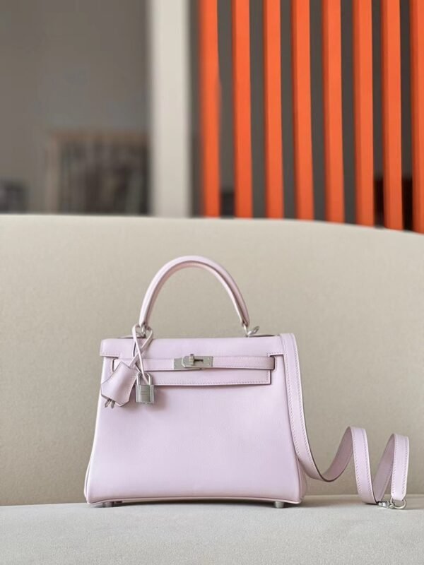 Hermes Kelly Swift 09 Light Purple Silver Hardware 25cm Full Handmade