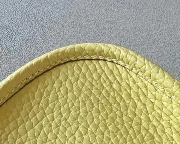 d53115c0596846c Hermès mini Evelyne TC OY Lemon yellow Silver Hardware 17cm Full Handmade