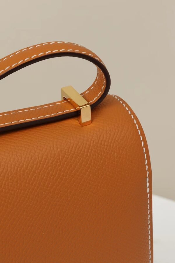 GPC Mode Constance Epsom 1H Golden Brown Gold Hardware 18cm Full Handmade