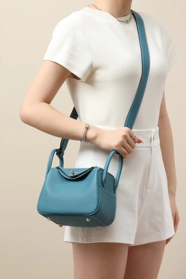 GPC Mode Lindy clemence Leather D2 New Denim blue Silver Hardware 19cm Full Handmade