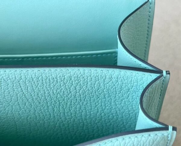 Hermes Constance Chevre 7v Candy Blue Silver Hardware 18cm Full Handmade