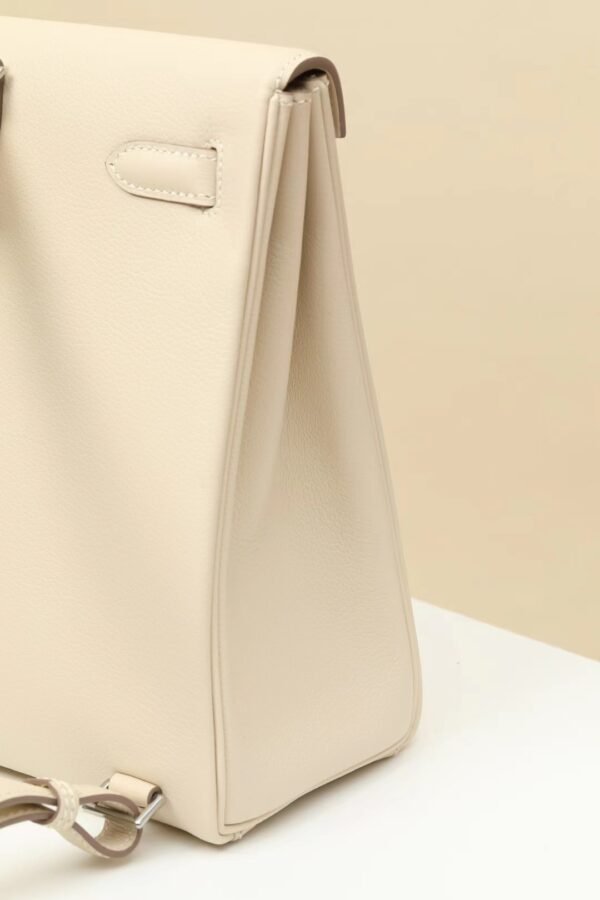GPC Mode Kelly ado Togo Leather Cream White Silver Hardware 22cm Full Handmade