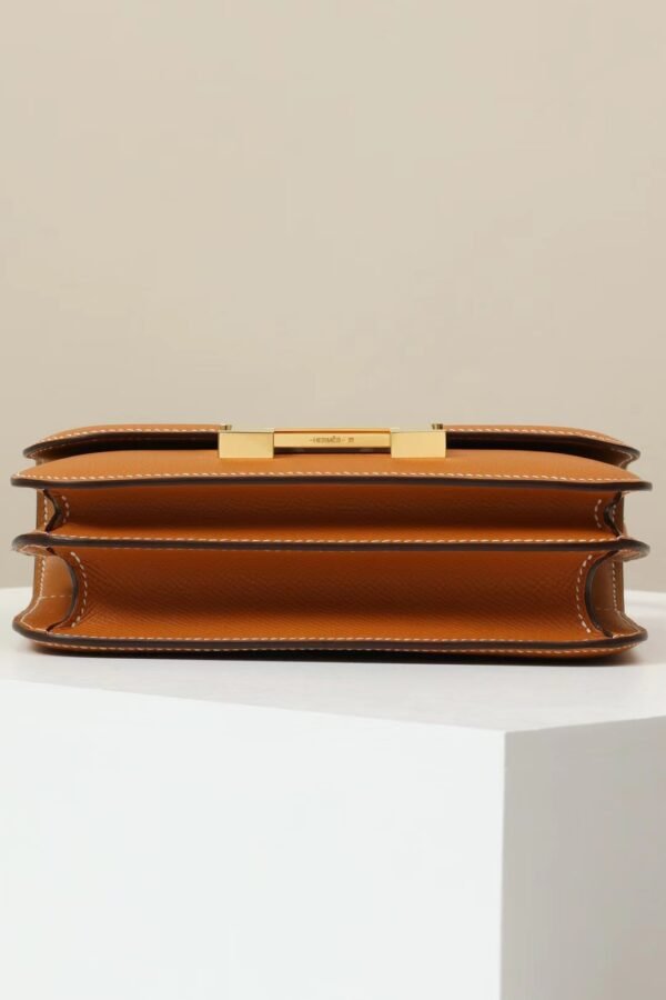 GPC Mode Constance Epsom 1H Golden Brown Gold Hardware 18cm Full Handmade