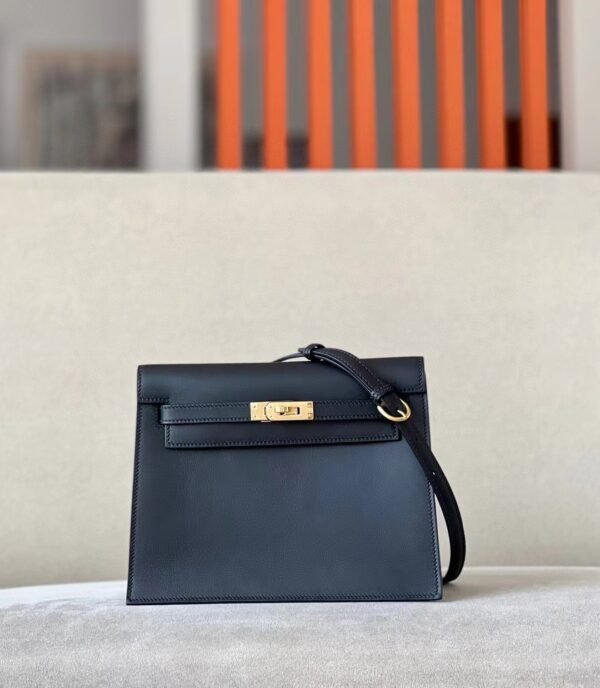 Hermès Kelly dance Swift CK89 Black Gold Hardware 22cm Full Handmade
