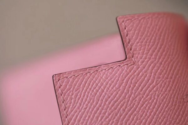 Hermes Mini Kelly Pochette Epsom Pink Silver Hardware 22cm Full Handmade