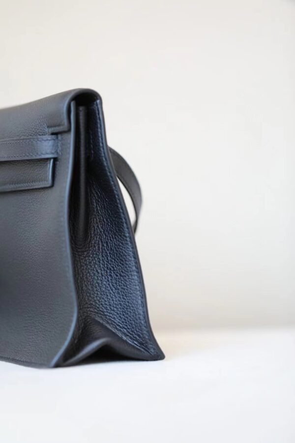 Hermes Kelly dance evercolor CK89 Black Silver Hardware 22cm Full Handmade