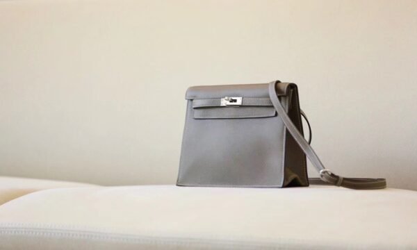 Hermes Kelly dance evercolor CK18 Etoupe Grey Silver Hardware 22cm Full Handmade