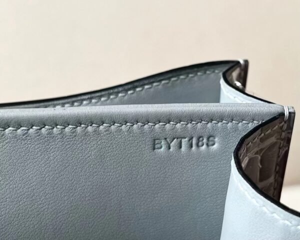 Hermes Constance Shiny Alligator crocodile 0V Crystal grey Gold Hardware 18cm Full Handmade