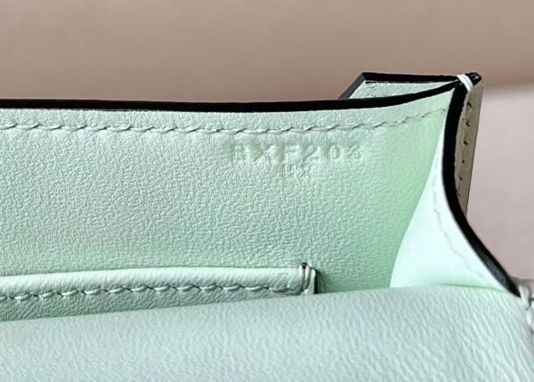 Hermes Verrou chain Chevre 0S Light Green Silver Hardware 17cm Full Handmade