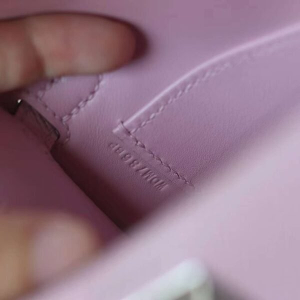 GPC Mode Mini kelly Epsom X9 Mallow purple Pink Silver Hardware 19cm Full Handmade