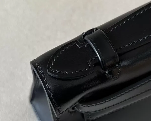 d9e9dd4bfe5e8c4-jpg Hermès Kelly pochette Shiny Box Leather CK89 Black Matte black Hardware 22cm Full Handmade