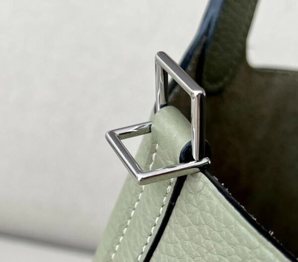 Hermes Picotin TC Leather Q1 Sage Green Silver Hardware 18cm Full Handmade