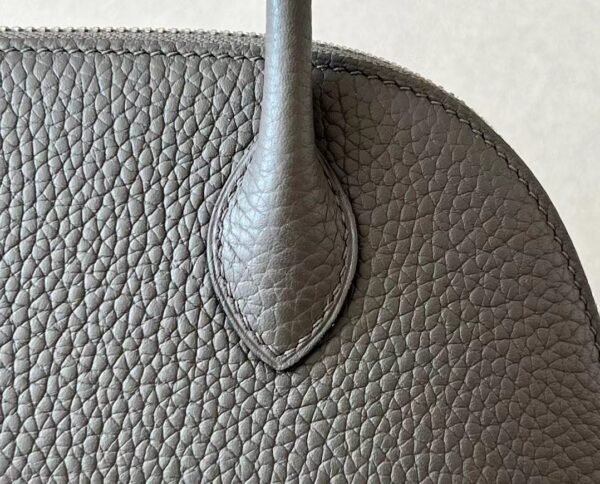 Hermes Bolide TC 8F tinware grey Silver Hardware 27cm Full Handmade