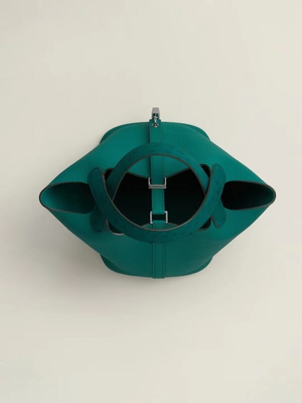 GPC Mode Picotin TC & Ostrich Verona green Gold Hardware 18cm Full Handmade