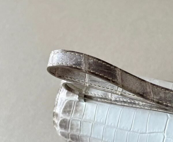 Hermès Constance Matte Niloticus crocodile 01 Himalaya Silver Hardware 18cm Full Handmade