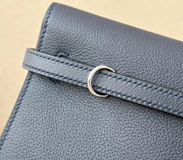 Hermes Kelly dance evercolor Deep Blue Silver Hardware Phw 22cm Full Handmade