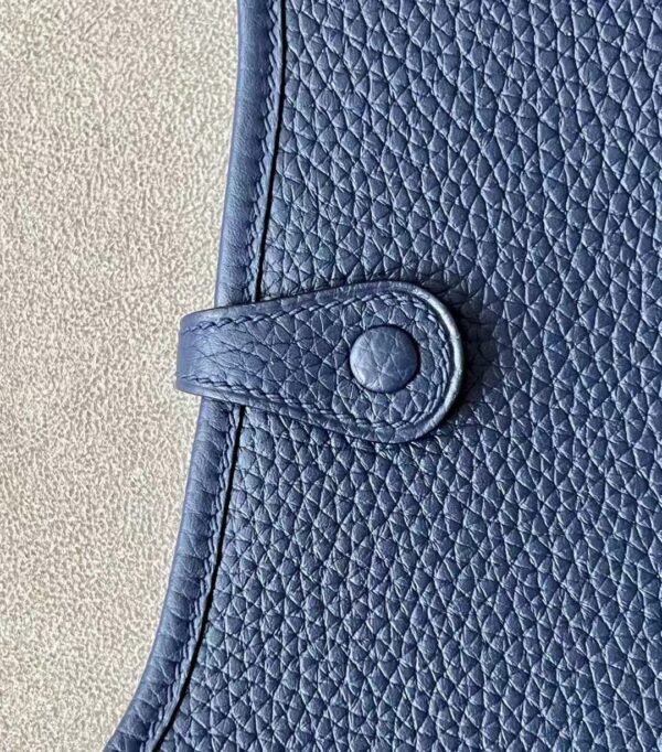 Hermes Evelyne TC Leather 2Z Dark Blue Gold Hardware 17cm Full Handmade