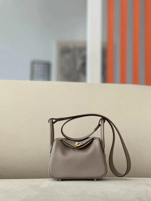 e2a2d2b122cf37c-jpg-1 Hermès mini Lindy clemence M8 asphalt grey Silver Hardware 19cm Full Handmade