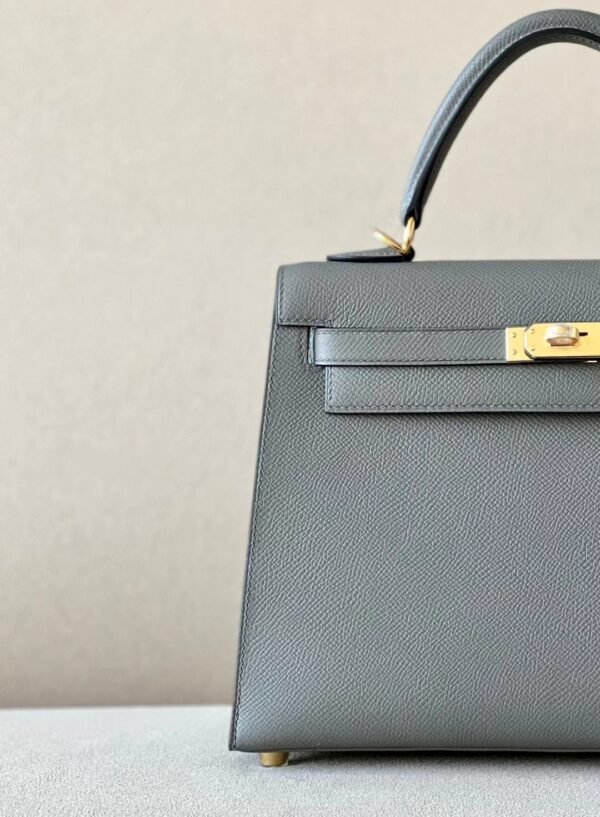 Hermes Kelly epsom Etain Grey Gold Hardware 25cm Full Handmade