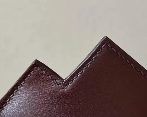 Hermès Mini Kelly Chevre OG Brownish red Silver Hardware 19cm Full Handmade