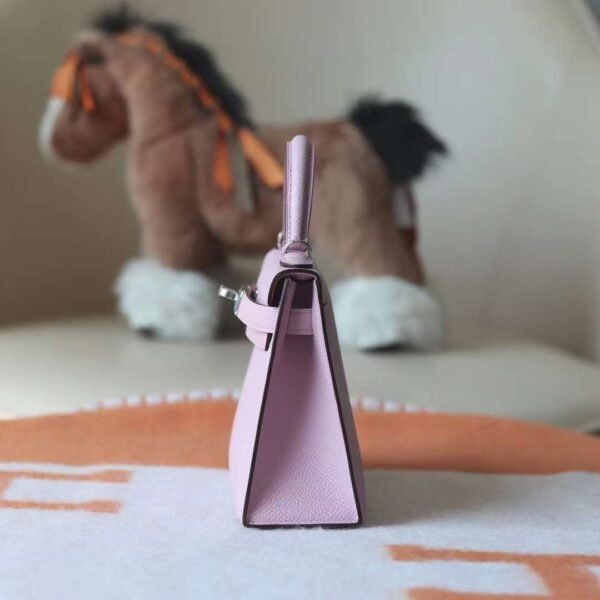 GPC Mode Mini kelly Epsom X9 Mallow purple Pink Silver Hardware 19cm Full Handmade