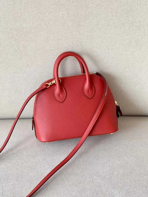 Hermes mini Bolide Evercolor Red & Pink Gold Hardware 18cm Full Handmade