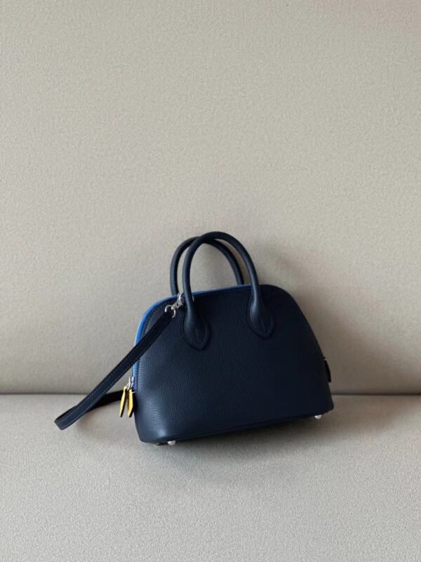 GPC Mode Mini Bolide evercolor 2Z Deep Blue & 71 Bright Blue & 90 Yellow Silver Hardware 18cm Full Handmade