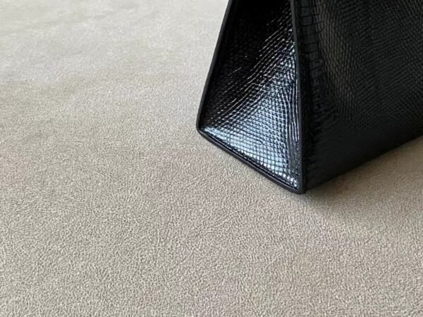 Hermès Kelly pochette Lizard CK89 Black Silver Hardware 22cm Full Handmade