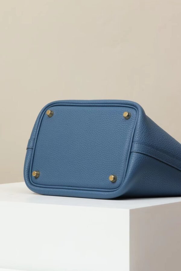 e7af44d129f7e57 GPC Mode Picotin TC Leather R2 Gem Blue Gold Hardware 18cm Full Handmade